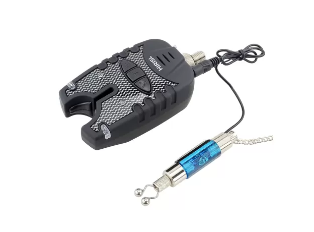 3 CARP FISHING BITE ALARM AND SWINGER SET WATER RESISTANT BLUE LED FISHING SWINGERS FISH