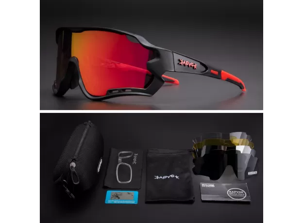 GLASSES MEN SUNGLASSES BICYCLE POLAROID PHOTOCHROMIC 5 LENS GOGGLES WOMEN MTB MAN