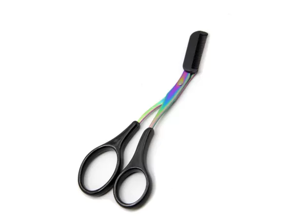 EYEBROW TRIMMER SCISSOR WITH COMB FACIAL HAIR REMOVAL GROOMING SHAPING SHAVER