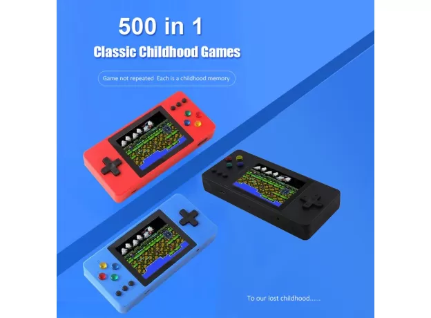 INCH LCD RETRO VIDEO GAME CONSOLE BUILT-IN 500 GAMES POCKET CONSOLE FOR KIDS