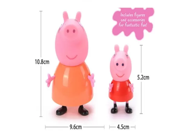 PEPPA PIG GEORGE DAD MOM GRANDPA GRANDMA FAMILY ROLE ANIME KIDS TOYS ACTION FIGURE