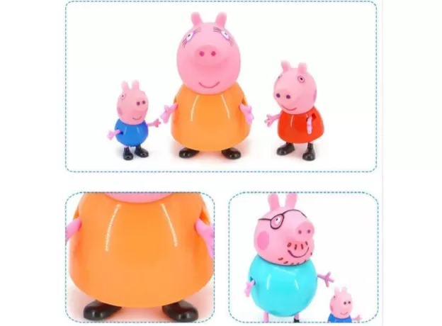 PEPPA PIG GEORGE DAD MOM GRANDPA GRANDMA FAMILY ROLE ANIME KIDS TOYS ACTION FIGURE