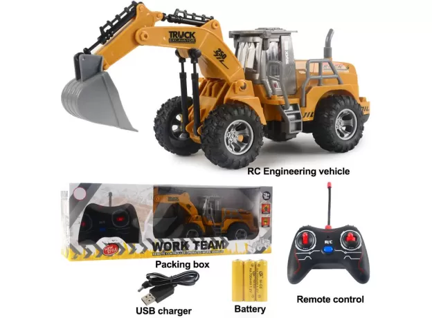 RC ENGINEERING CAR REMOTE CONTROL EXCAVATOR CONSTRUCTION VEHICLE RTR MODEL TOYS FOR KIDS