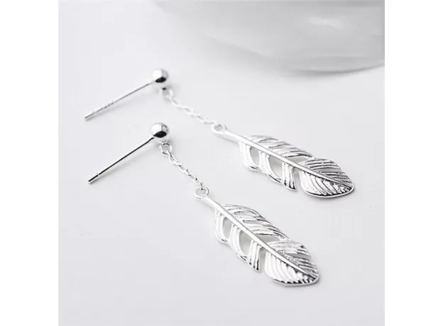 SHORT CREATIVE 925 STERLING SILVER TEMPERAMENT PERSONALITY TRENDY FEMALE DANGLE EARRINGS