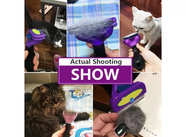 PET DOG HAIR REMOVAL COMBS PET GROOMING BRUSH DOGS CATS HAIR SHEDDING MASSAGE COMBS DOG HAIR REMOVER