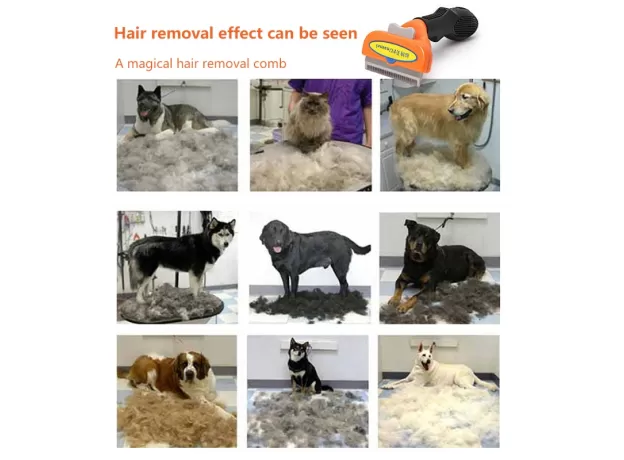 PET DOG HAIR REMOVAL COMBS PET GROOMING BRUSH DOGS CATS HAIR SHEDDING MASSAGE COMBS DOG HAIR REMOVER