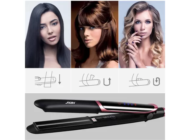 PROFESSIONAL HAIR STRAIGHTENER CURLER HAIR FLAT IRON NEGATIVE ION INFRARED HAIR STRAITENING CURLING IRON
