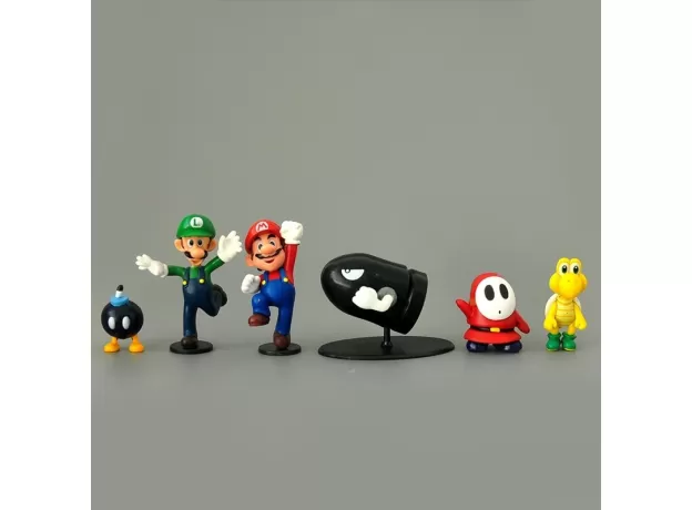 18PCS/SET SUPER MARIO GREEN TREASURE MUSHROOM PEACH PRINCESS LUIGI DONKEY KONG