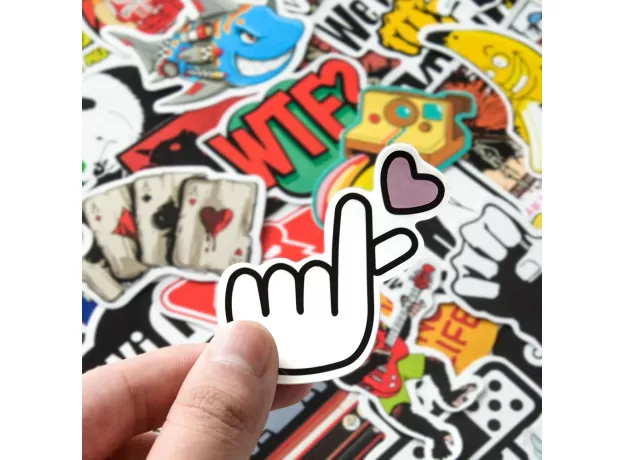 50 PCS COOL RANDOM STICKERS FOR LAPTOP LUGGAGE WATER BOTTLE CAR BIKE MOTORCYCLE KIDS