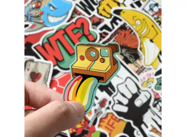 50 PCS COOL RANDOM STICKERS FOR LAPTOP LUGGAGE WATER BOTTLE CAR BIKE MOTORCYCLE KIDS
