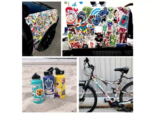 50 PCS COOL RANDOM STICKERS FOR LAPTOP LUGGAGE WATER BOTTLE CAR BIKE MOTORCYCLE KIDS