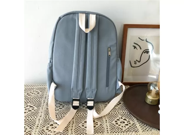 SCHOOL BACKPACK LARGE SOLID COLOR GIRLS TRAVEL BAG COLLEGE SCHOOLBAG FEMALE LAPTOP BACK
