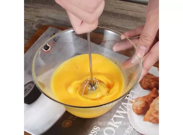 KITCHEN ACCESSORIES GADGET MIXER EGG BEATER EGG TOOLS STAINLESS STEEL MANUAL SELF TURNING