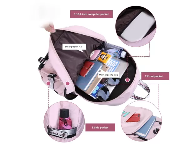 SCHOOL BAGS FOR TEENAGE GIRLS LARGE SCHOOL BACKPACK FEMALE TRAVEL LAPTOP BACKPACK