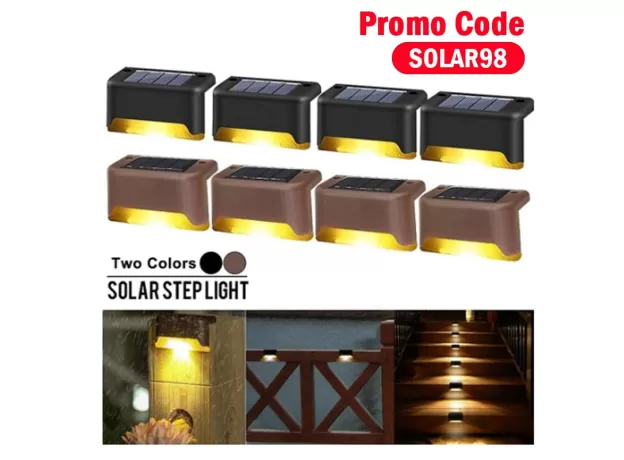 SOLAR LIGHTS SOLAR STEP LIGHTS OUTDOOR WATERPROOF LED SOLAR POWER GARDEN LIGHT LAMP DECORATION FOR PATIO STAIR