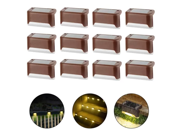 SOLAR LIGHTS SOLAR STEP LIGHTS OUTDOOR WATERPROOF LED SOLAR POWER GARDEN LIGHT LAMP DECORATION FOR PATIO STAIR
