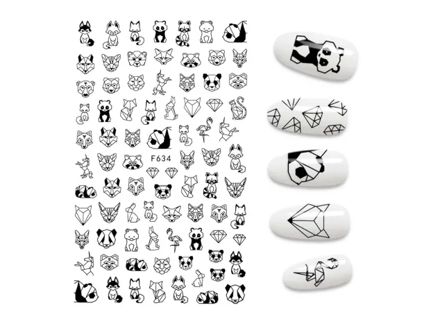 THE NEW 3D NAIL STICKERS FLOWER BUTTERFLY STICKERS FOR NAIL FOIL LOVE HEART DESIGN NAILS ACCESSORIES