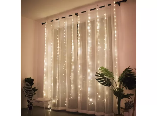CHRISTMAS LIGHTS CURTAIN GARLAND MERRY CHRISTMAS DECORATIONS FOR HOME CHRISTMAS ORNAMENTS XMAS
