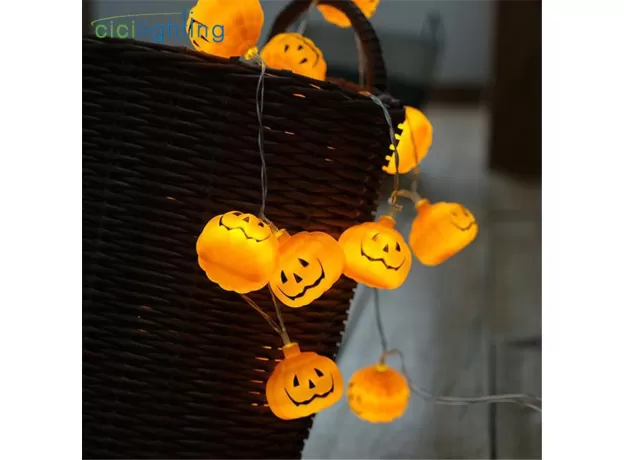 LED LANTERN HALLOWEEN HOLIDAY LIGHTS STRING MANUAL DIY PUMPKIN LIGHT STRING BATTERY OR USB