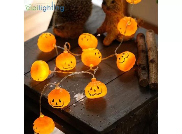 LED LANTERN HALLOWEEN HOLIDAY LIGHTS STRING MANUAL DIY PUMPKIN LIGHT STRING BATTERY OR USB