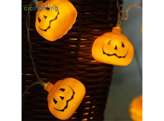 LED LANTERN HALLOWEEN HOLIDAY LIGHTS STRING MANUAL DIY PUMPKIN LIGHT STRING BATTERY OR USB