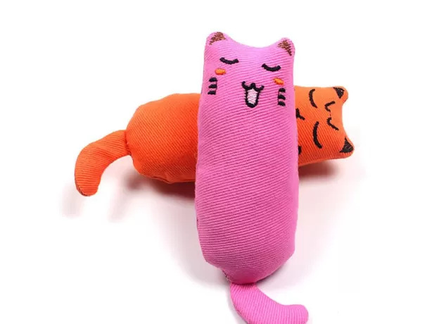 PET PLUSH TOYS CLAWS THUMB BITE CAT MINT SCRATCHER TEETH GRINDING CATNIP CAT TOY INTERACTIVE TOOLS PET