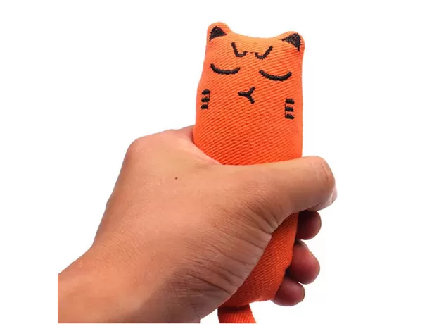 PET PLUSH TOYS CLAWS THUMB BITE CAT MINT SCRATCHER TEETH GRINDING CATNIP CAT TOY INTERACTIVE TOOLS PET