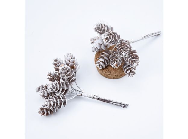 10pcs/Bundle Artificial Plants Fake Pine Cone Decorative Flowers Wreaths Christmas Home