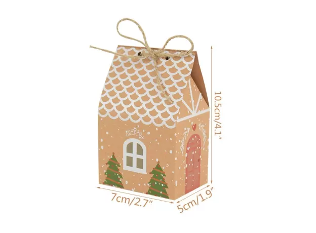 10PCS CHRISTMAS CANDY BOX BAGS SANTA CLAUS GIFT BOX DIY COOKIE PACKAGING