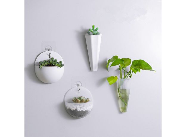 Creative Wall-mounted Flower Vase Tube Wall Hanging Plant Pot Indoor Garden Wall Decor