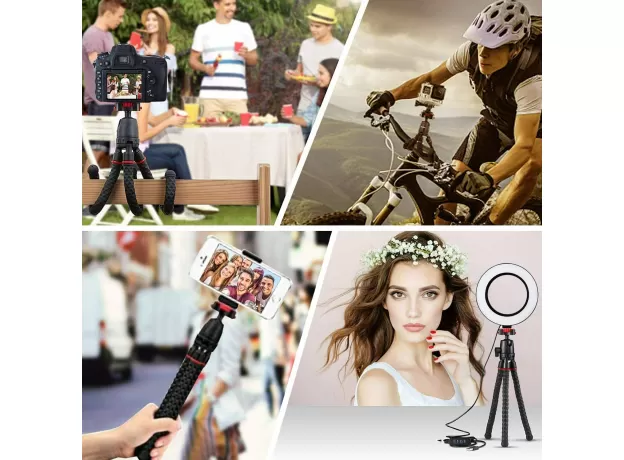 PHONE TRIPOD LINKCOOL 360 DEGREE ROTATION FLEXIBLE OCTOPUS TRAVEL TRIPOD