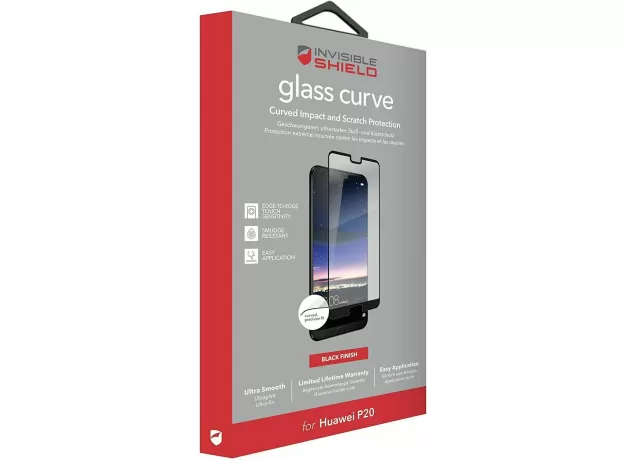 ZAGG INVISIBLE SHIELD GLASS CURVE SCREEN PROTECTOR FOR HUAWEI P20