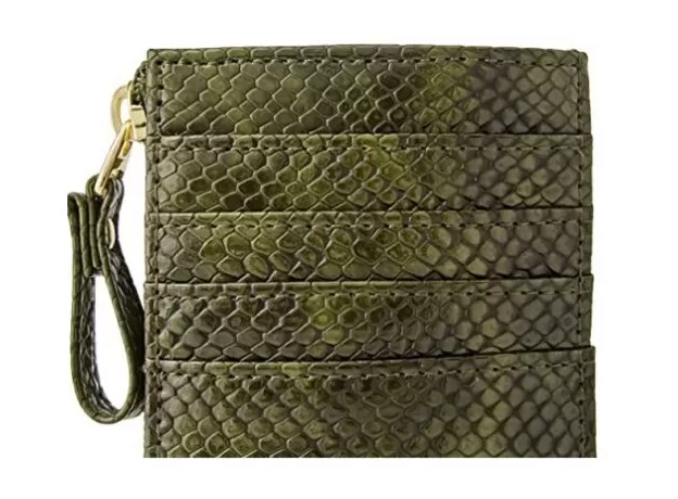 BENSIMON WOMEN'S ZIP CARD HOLDER EXOTIC LINE, ONE SIZE