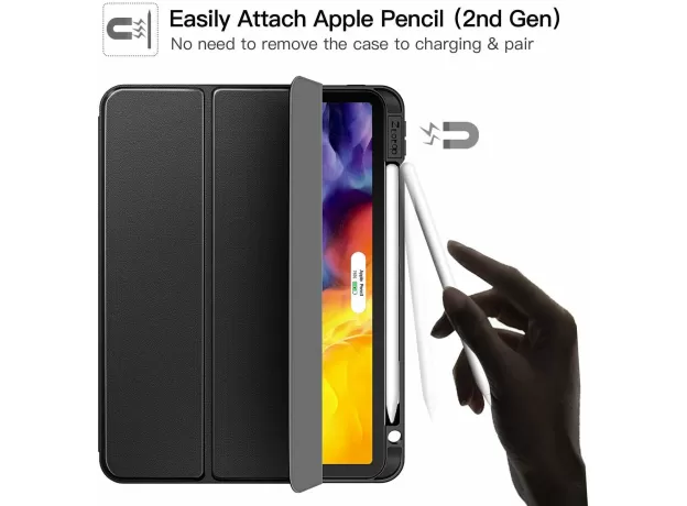 ZTOTOPCASE FOR NEW IPAD PRO 11 2020 CASE WITH PENCIL HOLDER, SUPPORT IPAD 2ND PE