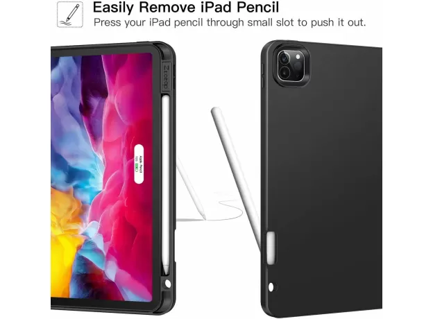ZTOTOPCASE FOR NEW IPAD PRO 11 2020 CASE WITH PENCIL HOLDER, SUPPORT IPAD 2ND PE