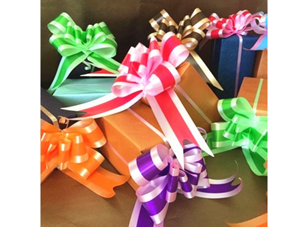 10pcs Christmas Gift Wrap Pull Bows Christmas Tree Ribbons New Year