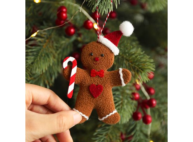Christmas Ornaments Plush Gingerbread Man For Home Decoration
