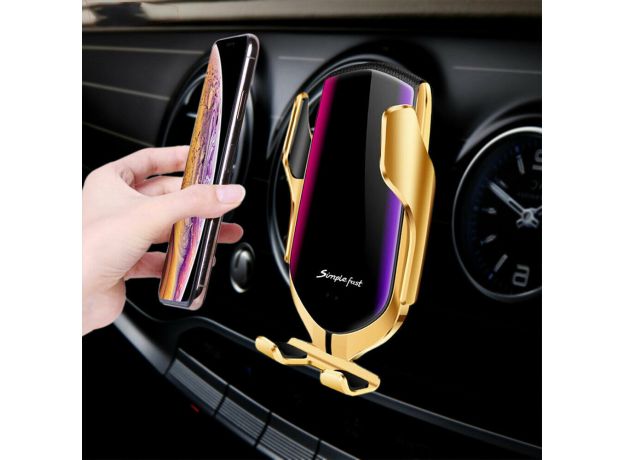 FLOVEME Qi Automatic Clamping 10W Wireless Charger Car Phone Holder