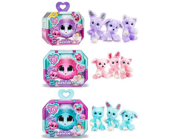 Surprise blind box cute big ear mini animal bath pet cat dog rabbit plush toy doll color children's toy companion gift