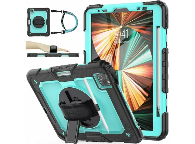 IPAD PRO 11 CASE SHOCKPROOF IPAD SHOCKPROOF CASE WITH SCREEN PROTECTOR SKYBLUE