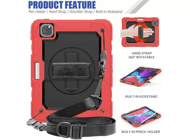 FOR IPAD PRO 11 AIR 10.9 2020 2021 CASE SHOCKPROOF ROTATING STAND COVER