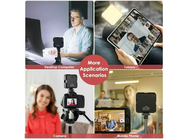 VIDEO CONFERENCE LIGHTING KIT, LAPTOP WEBCAM LIGHTING WITH SUCTION CUP, LED CAME