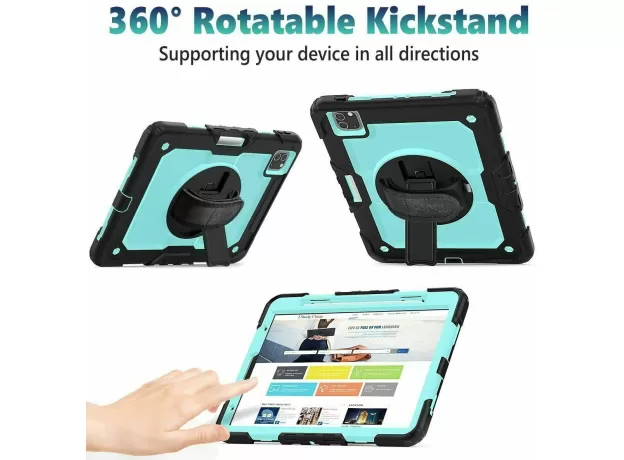 IPAD PRO 11 CASE SHOCKPROOF IPAD SHOCKPROOF CASE WITH SCREEN PROTECTOR SKYBLUE