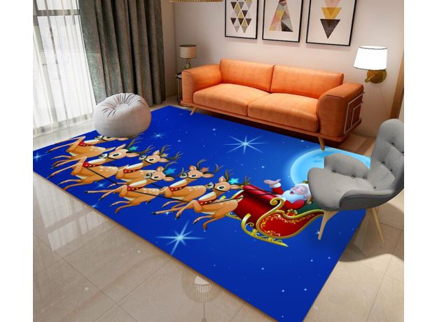 2021 Christmas Decorations for Home Door Mat Floor Carpet Santa Snowman Rugs Navidad Ornaments New Year 2022