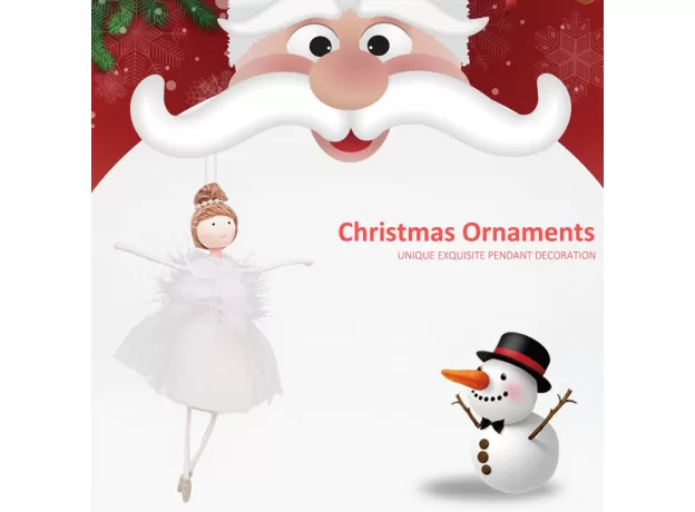 2021 CHRISTMAS ORNAMENT EXQUISITE NET YARN PLUSH BALLERINA GIRL DOLL CHRISTMAS TREE PENDANT NEW YEAR CHRISTMAS