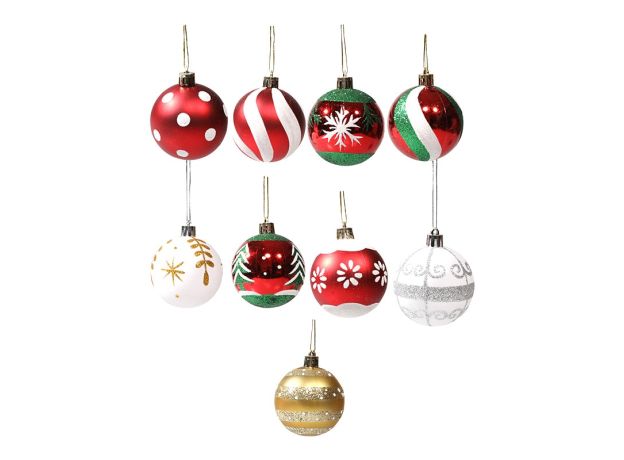 6CM 6pcs Colorful Christmas Ball Xmas Tree Decor Happy New Year 2022 Gifts Ornament Navidad 2021