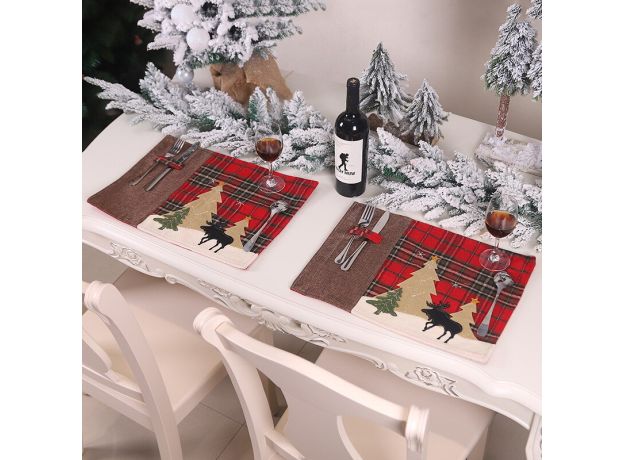 Christmas Decoration For Table Mat Gift European Food Placemat Merry Christmas Decor for Home 2022