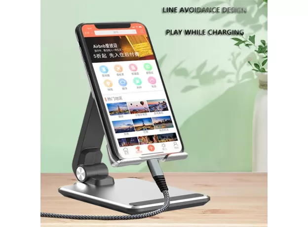 DESKTOP MOBILE PHONE HOLDER STAND FOR SMARTPHONE IPAD ADJUSTABLE TABLET FOLDABLE TABLE CELL PHONE DESK STAND HOLDER