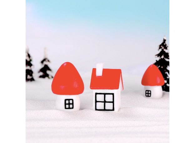Miniature Christmas New Year Decoration Accessories House Ornaments Photo Props Cartoon Castle For Dollhouse