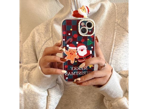 Rotating Santa Claus for IPhone 13promax Apple 12 Mobile Phone Case 11 New X Lovely XR
